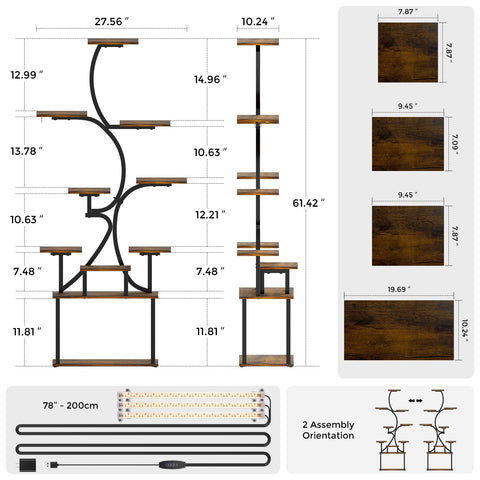 Mogaath rust-resistant iron frame provides durable support for heavier plants