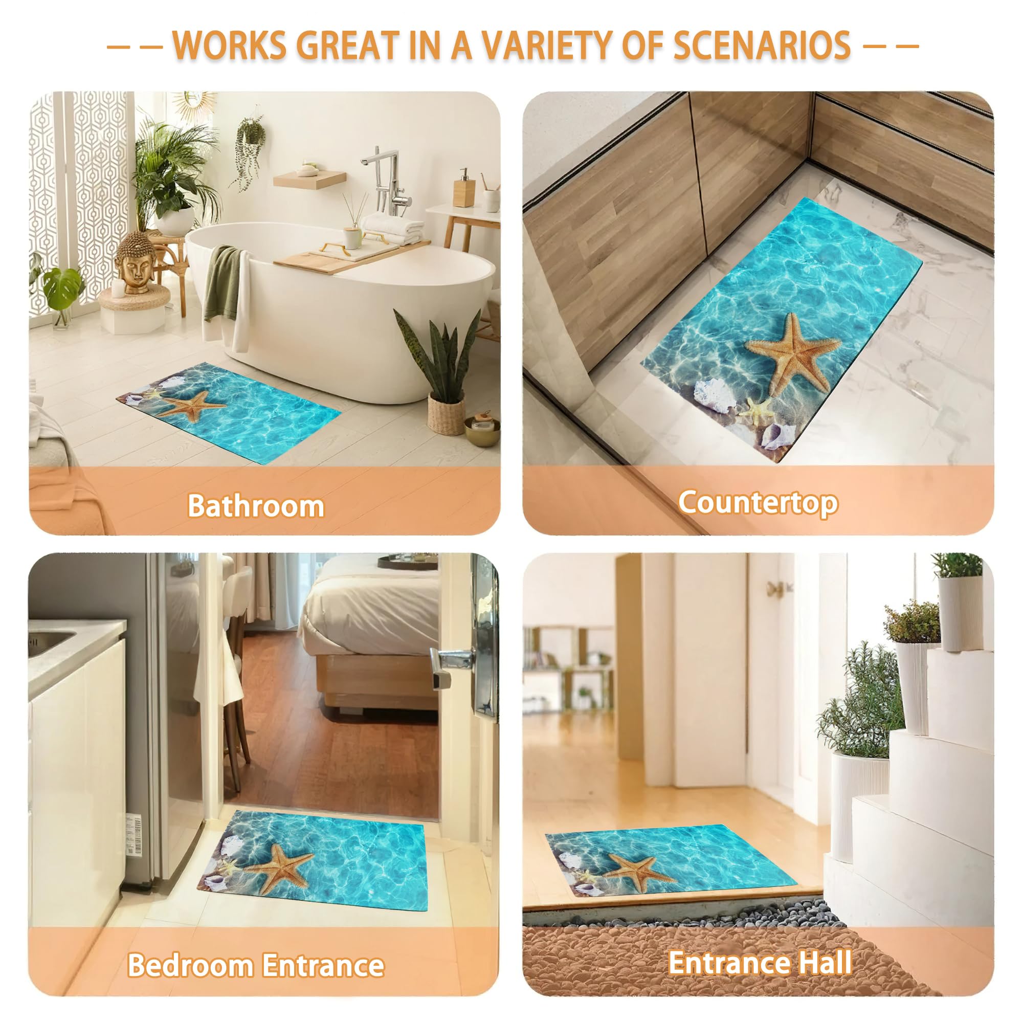 Mogifedc Starfish Seashell Door Mat makes a thoughtful housewarming gift