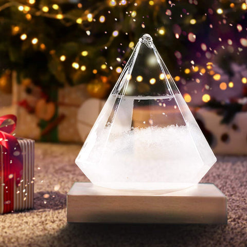 MoharWall Weather Storm Glass Bottle Drop with crystals for elegant home decor.
