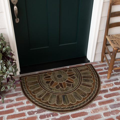 Mohawk Home entryway doormat grooved surface highlights debris removal and water channeling.