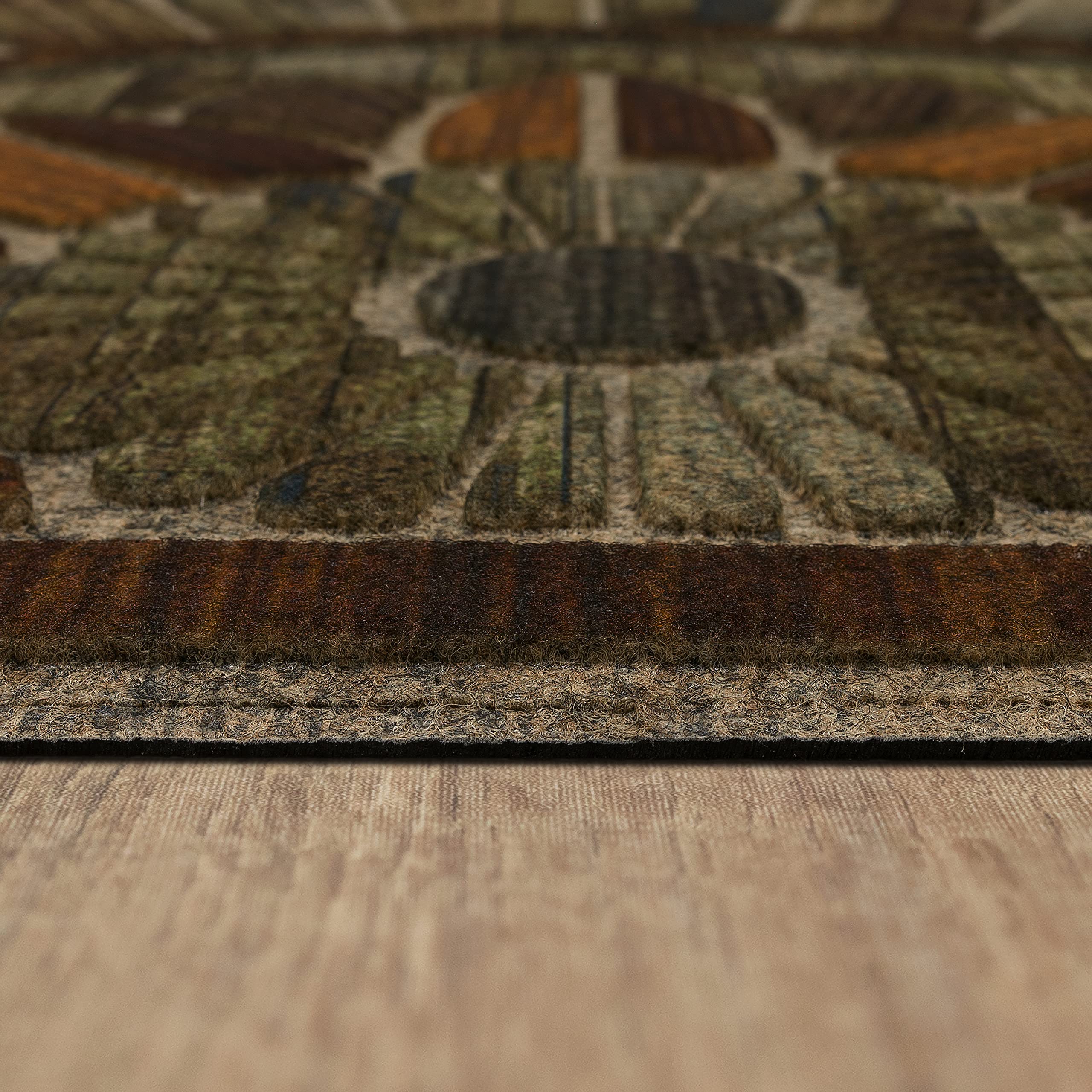 Mohawk Home entryway doormat low-profile design minimizes obstruction for doors.
