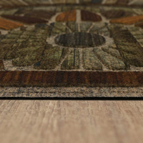 Mohawk Home entryway doormat low-profile design minimizes obstruction for doors.