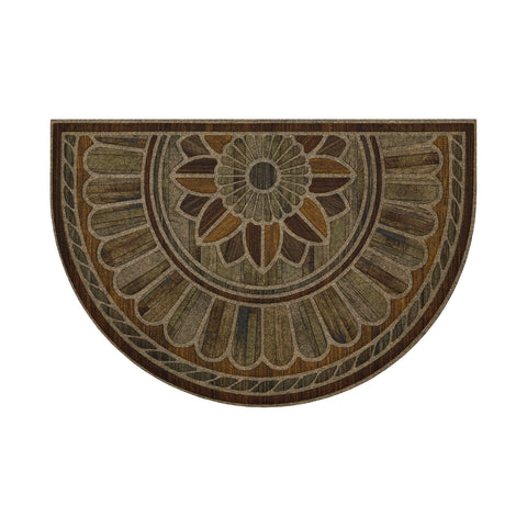 Mohawk Home entryway doormat rubber backing emphasizes extra grip on hard floors.