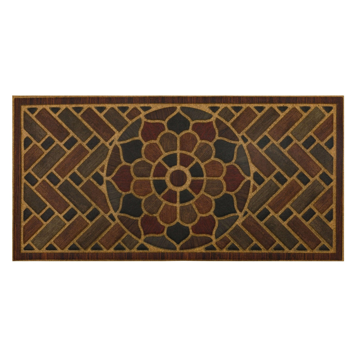 Mohawk Home Medallion Grain door mat porch texture aids debris removal.