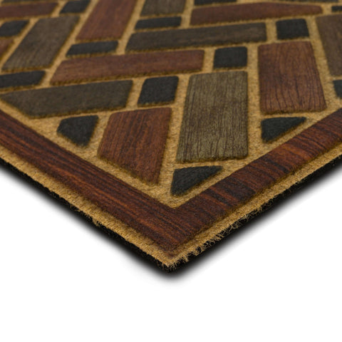 Mohawk Home Medallion Grain door mat water shedding keeps floors drier.