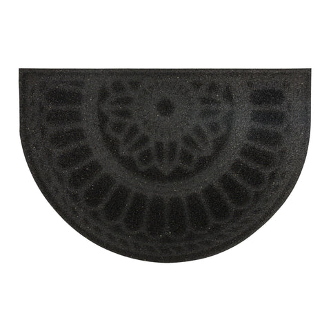 Mohawk Home Swirl 2' x 3' mat fits porches and garages with all-weather durability.