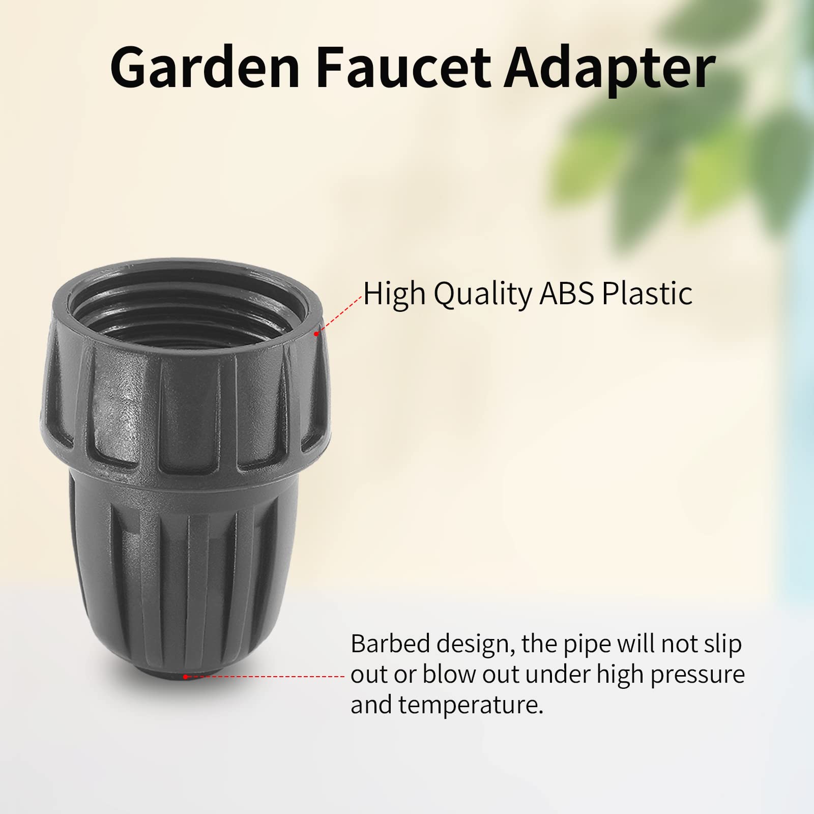 Moicstiy 1/2 inch drip tubing connector ensures simple, reusable irrigation connections.