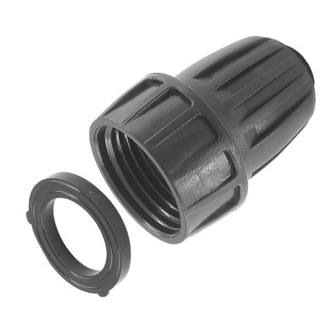 Moicstiy ABS plastic irrigation connector resists weather and high pressure.