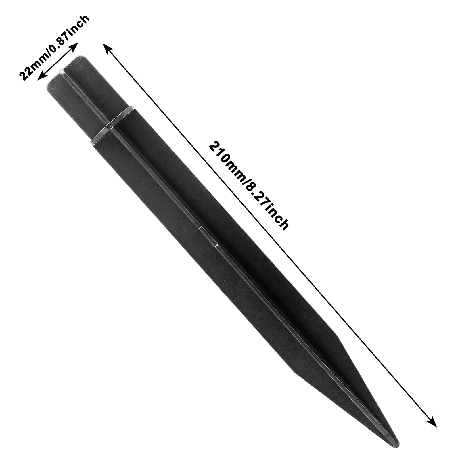 Moicstiy stake connects to lamp pole with simple hand install.