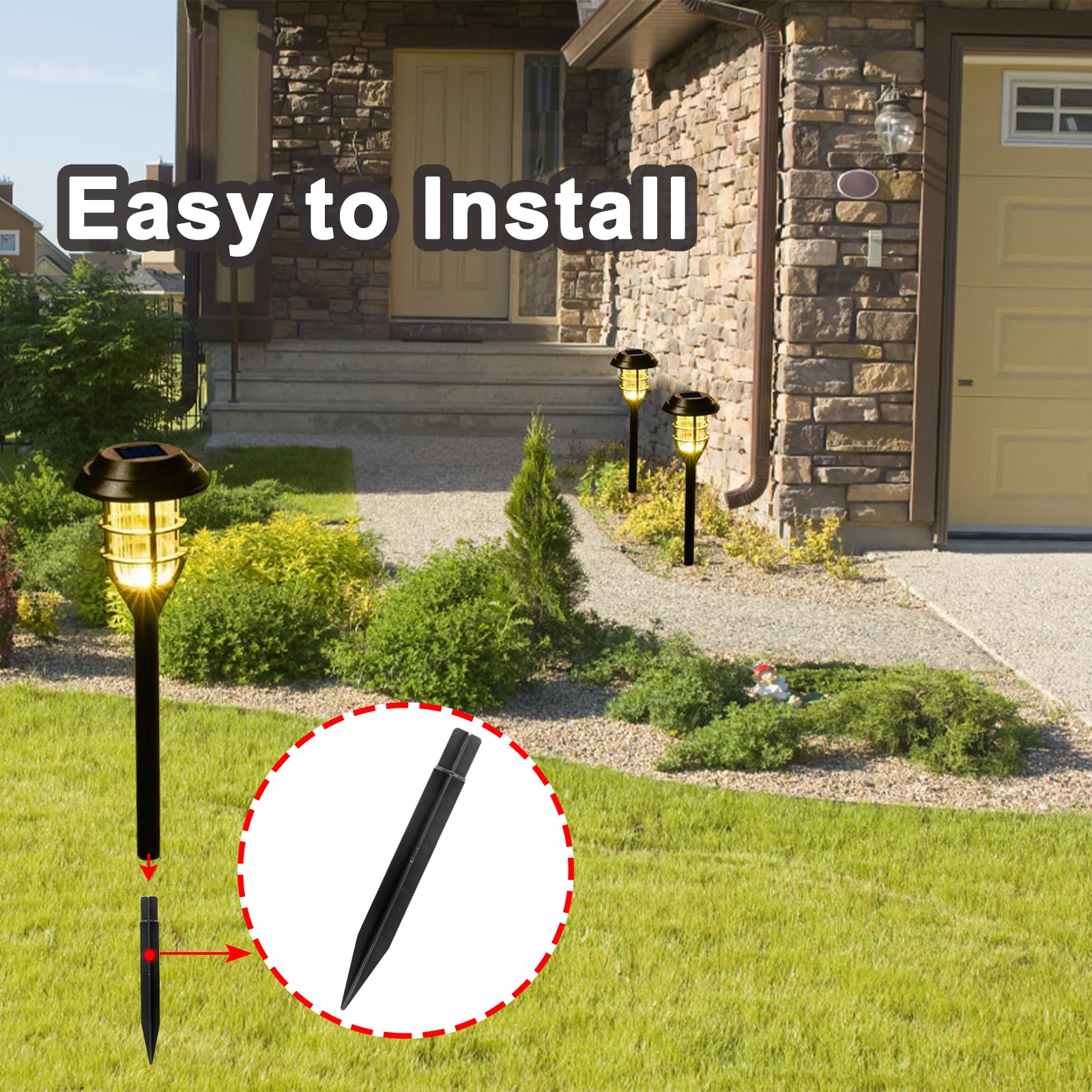 Moicstiy lightweight plastic stake remains durable in outdoor use.