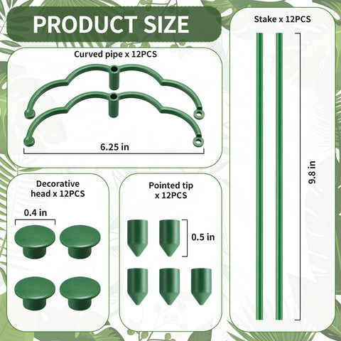 Moiggonoy ABS green plant stake blends with foliage for discreet support