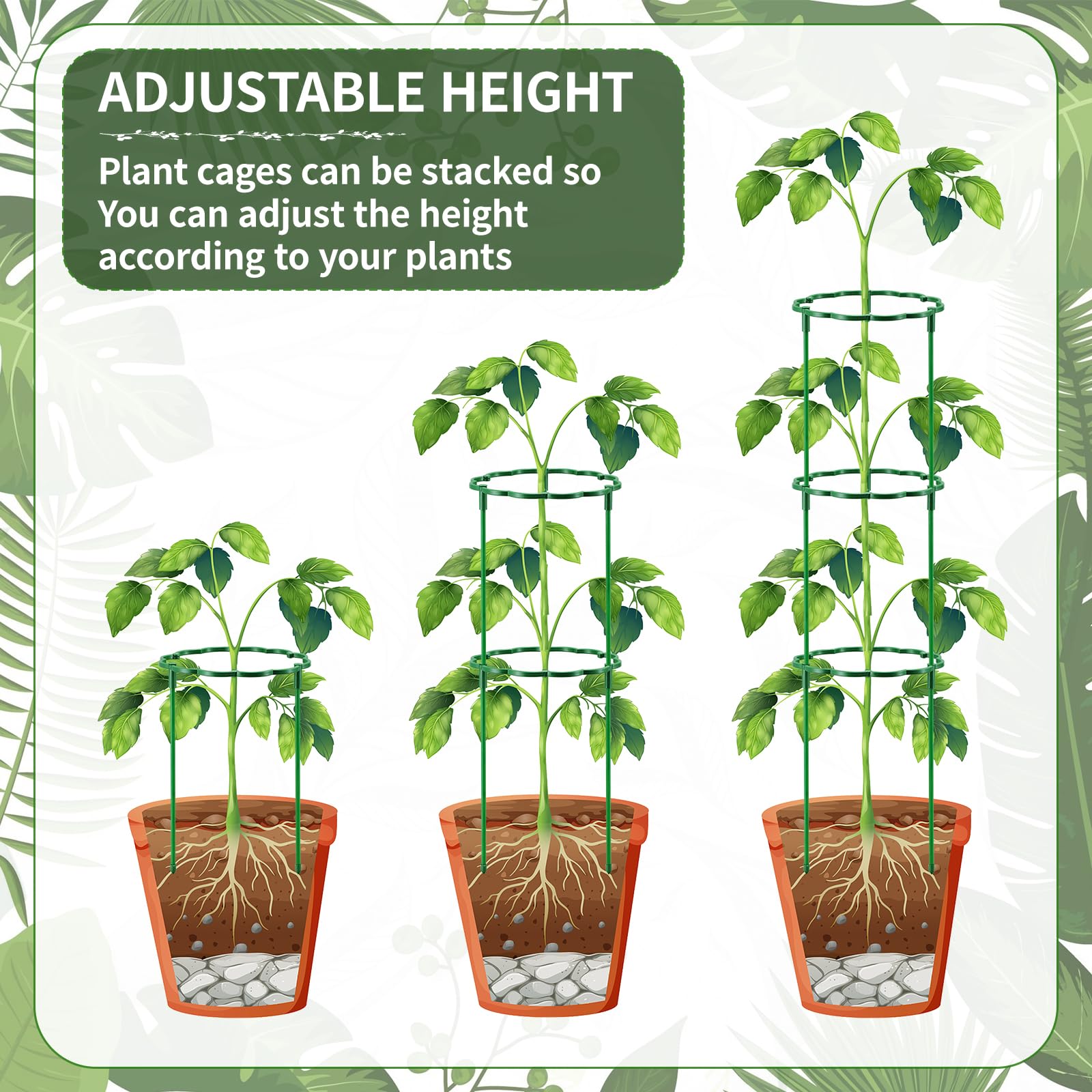 Moiggonoy detachable stakes store flat for compact garden organization