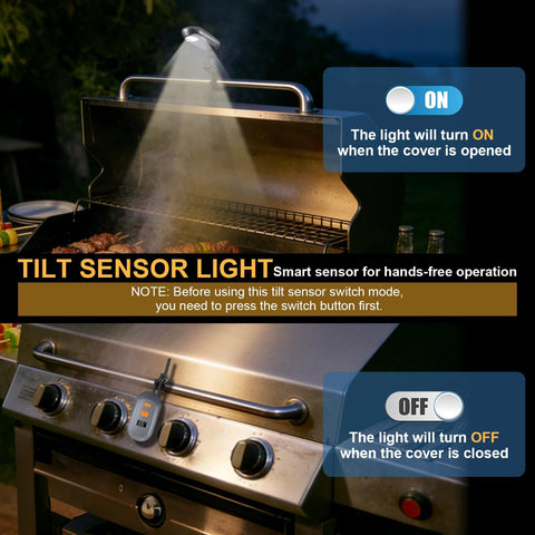 MOIPEJO grill light digital battery display helps monitor charge for ready-to-use evenings.