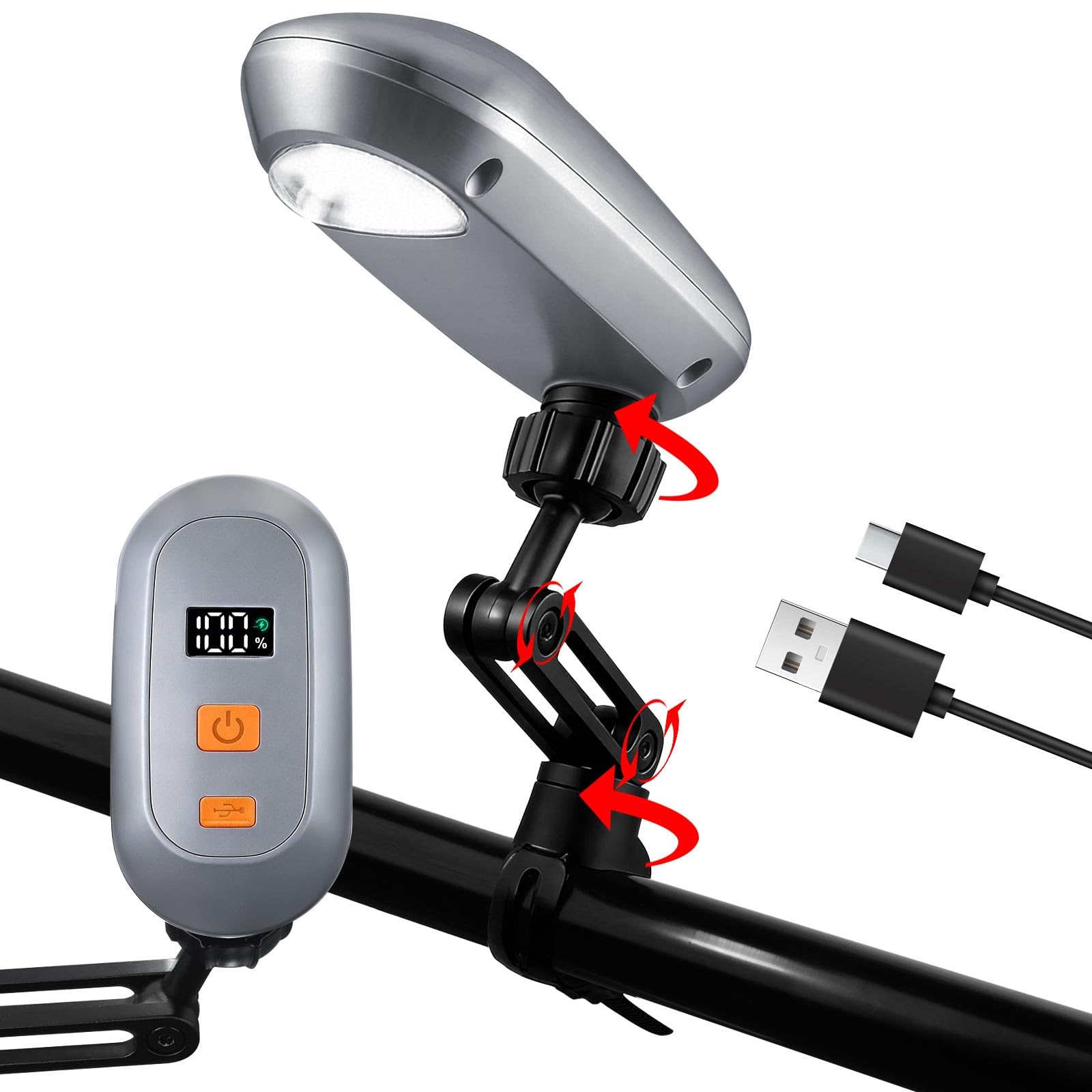 MOIPEJO grill light with universal fixed strap enables quick, tool-free installation on any grill handle.