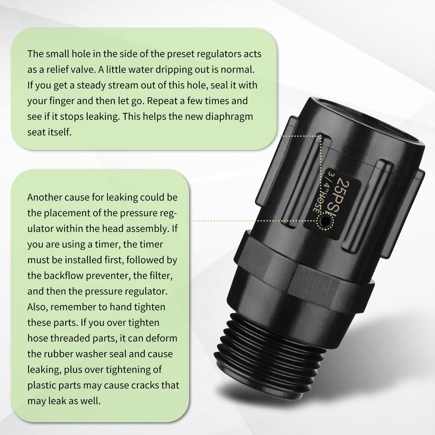 Moistenland regulator with backflow option helps protect downstream gear