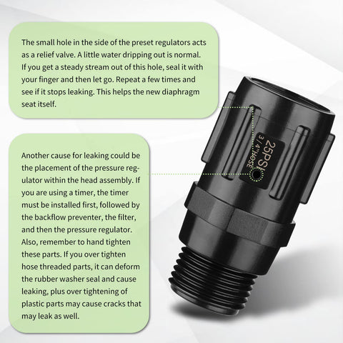 Moistenland regulator with backflow option helps protect downstream gear