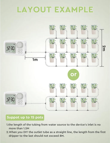 Moistenland vacation watering setup keeps indoor plants hydrated while away