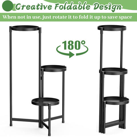 MOKANI folding corner shelf helps plants receive sunlight with space.