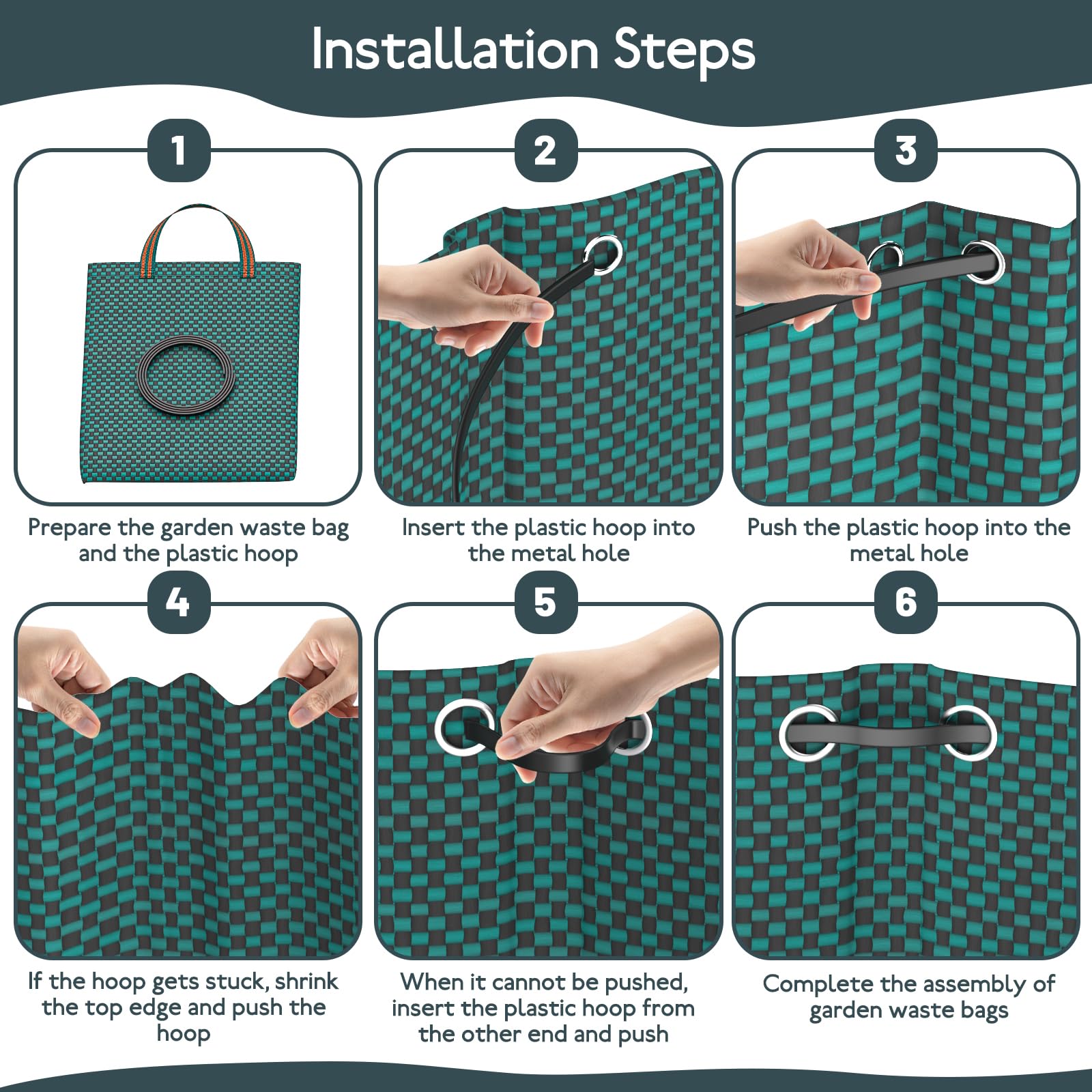 MOKANI heavy-duty garden bags for grass clippings and leaves