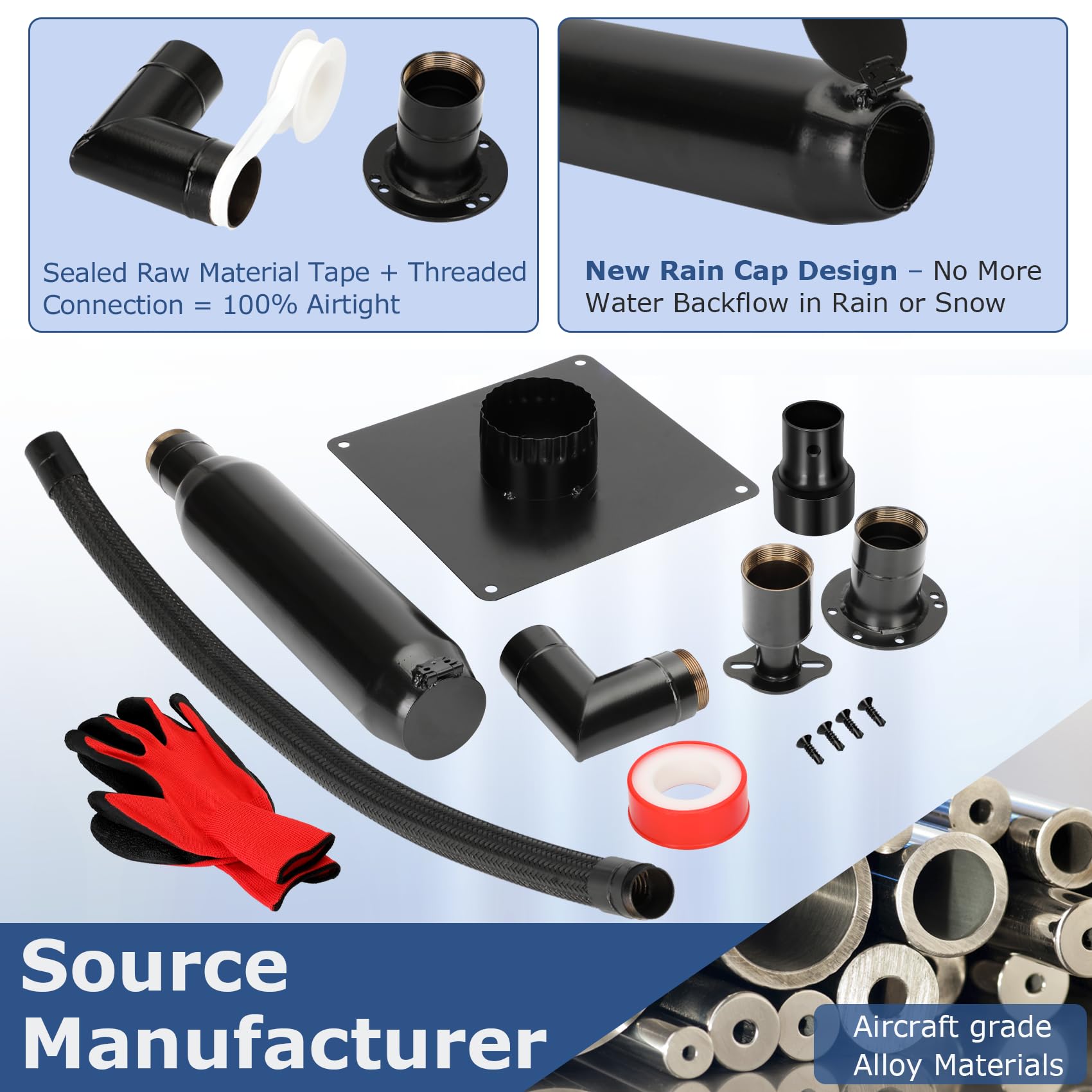 Mokemok rain cap integrated design protects inner components from rain or dust.