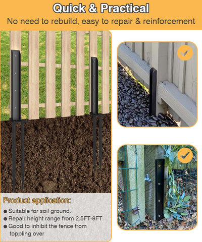 Mokeyder bracket with screws for fence post repair ready to install