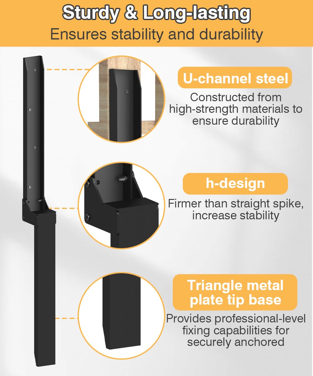 Mokeyder anchor kit installed in ground for sturdy support
