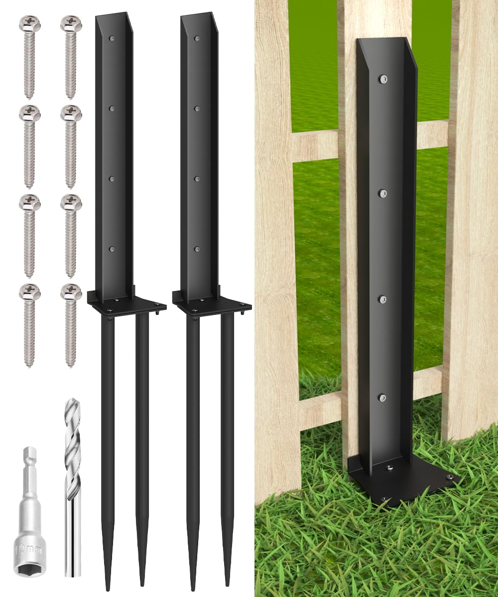 Mokeyder fence post repair kit front view shows sturdy double-tube support