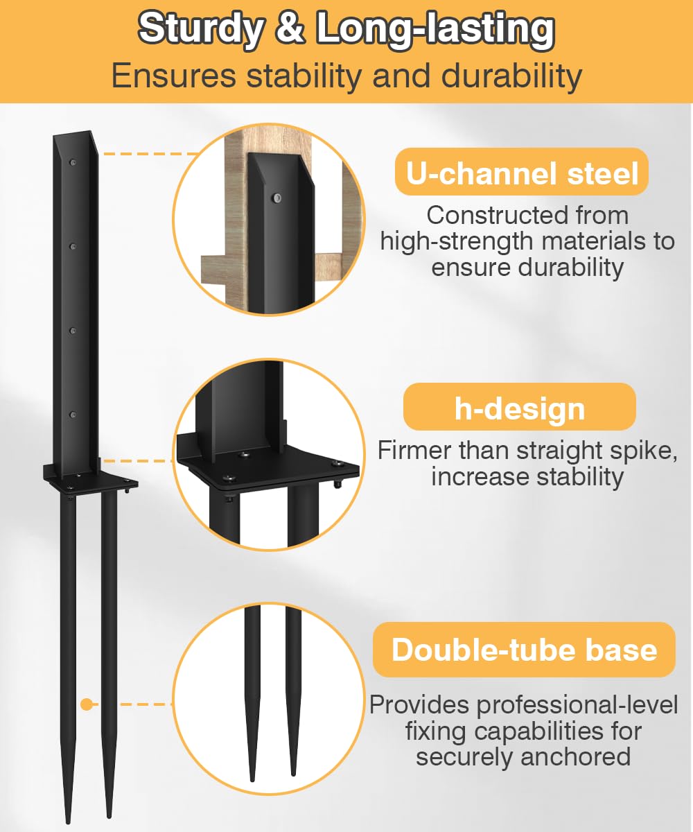 Mokeyder heavy-duty metal bracket side angle emphasizes robust construction