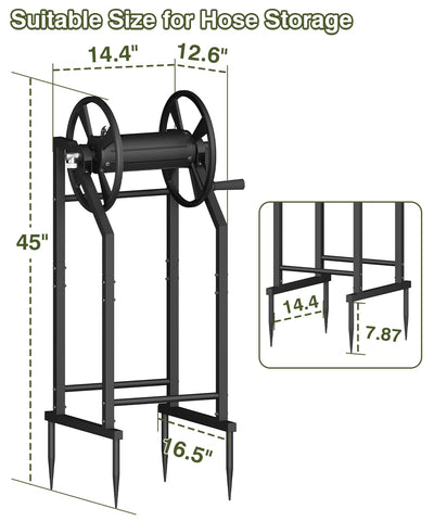 Mokeyder hose reel with stainless connector for leak free connections