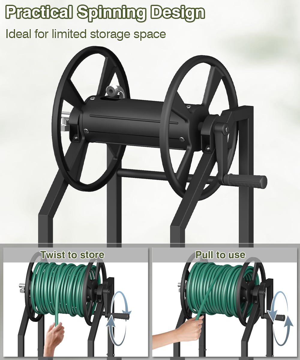Mokeyder removable portable hose reel for flexible use