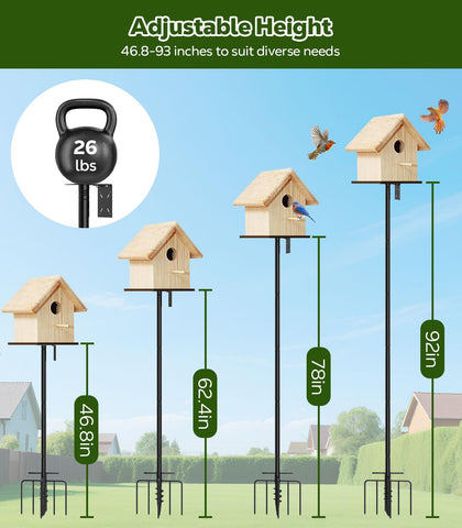 MoKo 9-prong base strengthens stability in wind and rain.