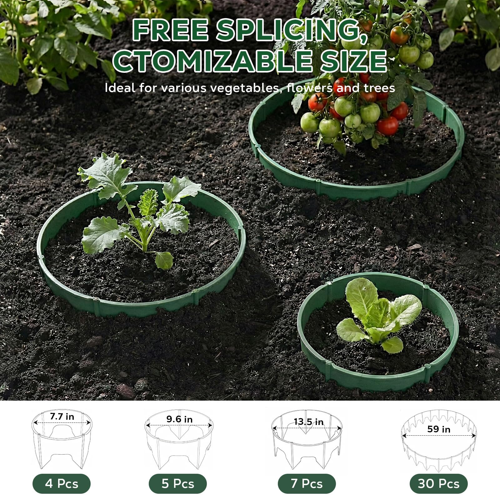 MoKo garden edging border protects plants from damage and soil loss