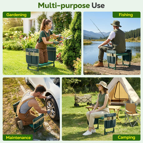 MoKo garden kneeler in dark green ideal as a gift.