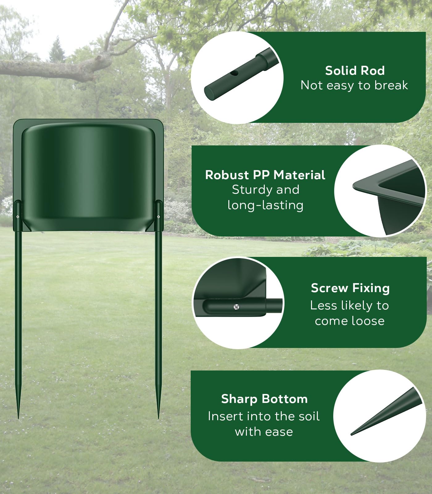 MoKo sprinkler guard solid insert rod ensures stable, wobble-free positioning.
