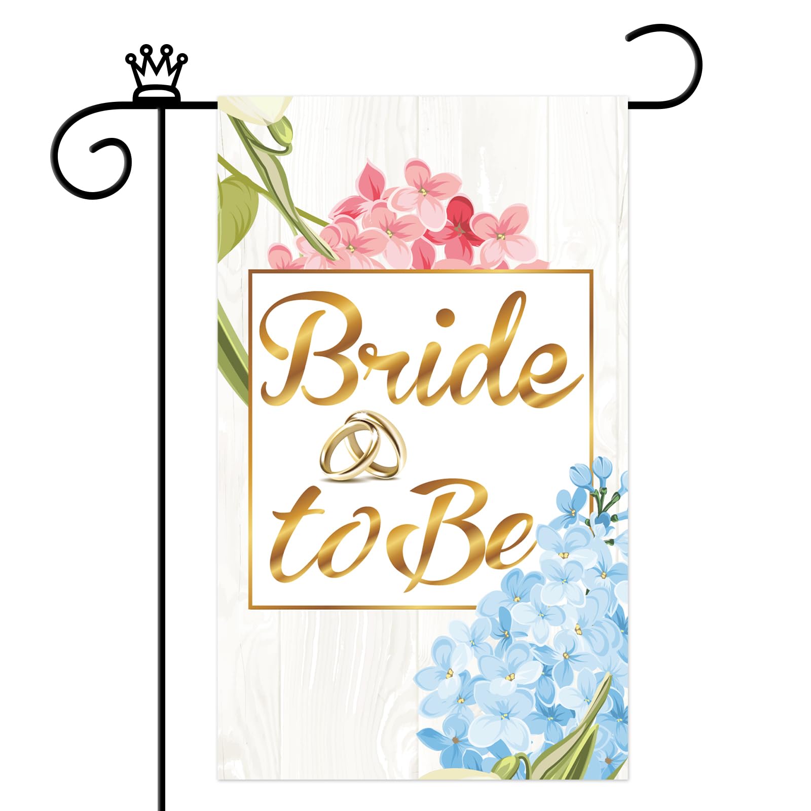 Mokonate Bride to Be flag double-sided for outdoor display.