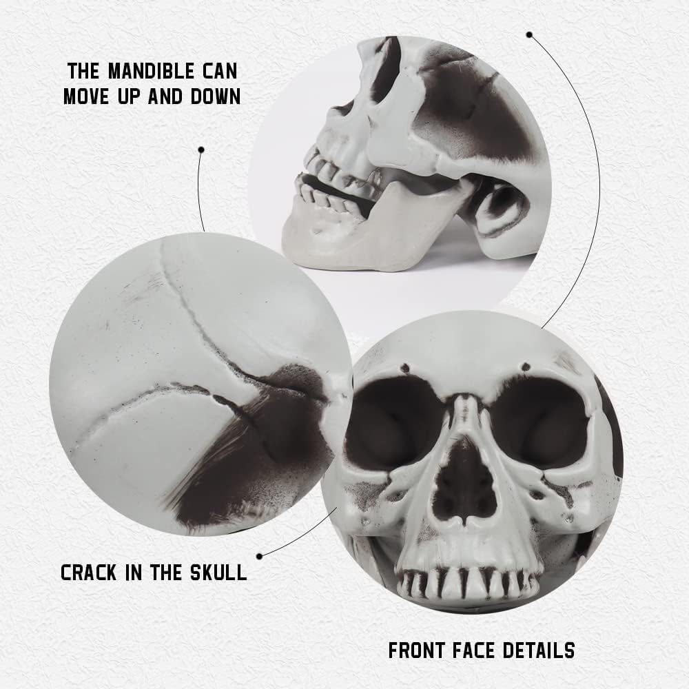 MOKRY PARTY detachable chin skull detail for easy styling and customization.