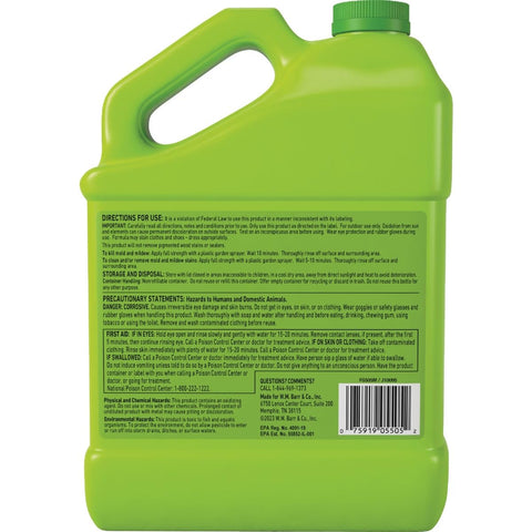 Outdoor patio and fence treated with Mold Armor E-Z Deck Wash for refreshed surfaces.