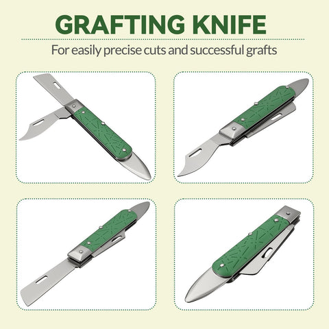 MoldFun grafting knife folded for safe storage and portable garden tool.