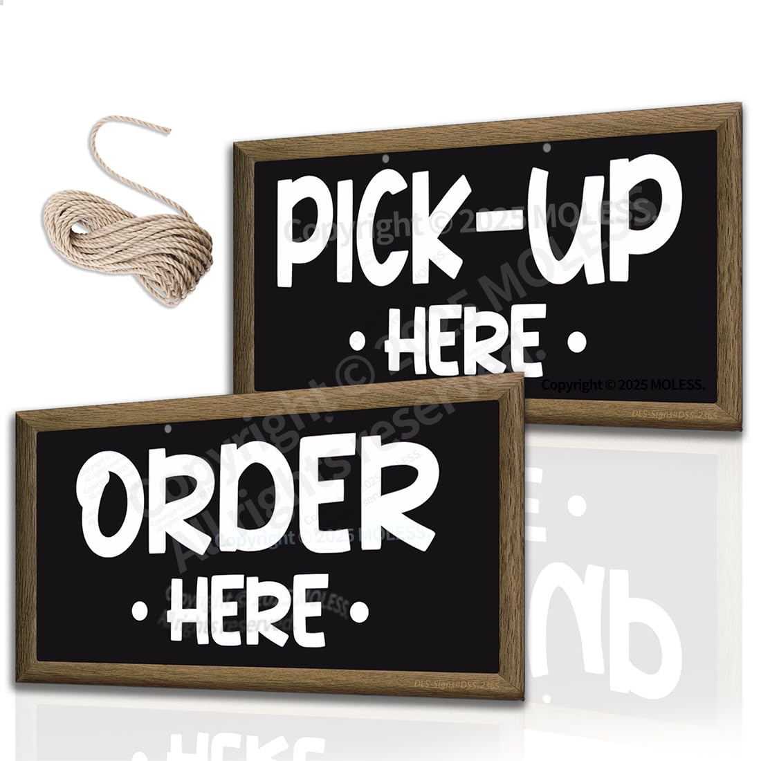 MOLESS order sign 12x6 inches; easy to mount in cafés.