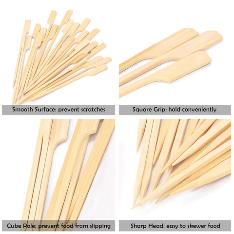 MOLFUJ bamboo appetizer picks pack for cocktails, canapes, and elegant garnishes.