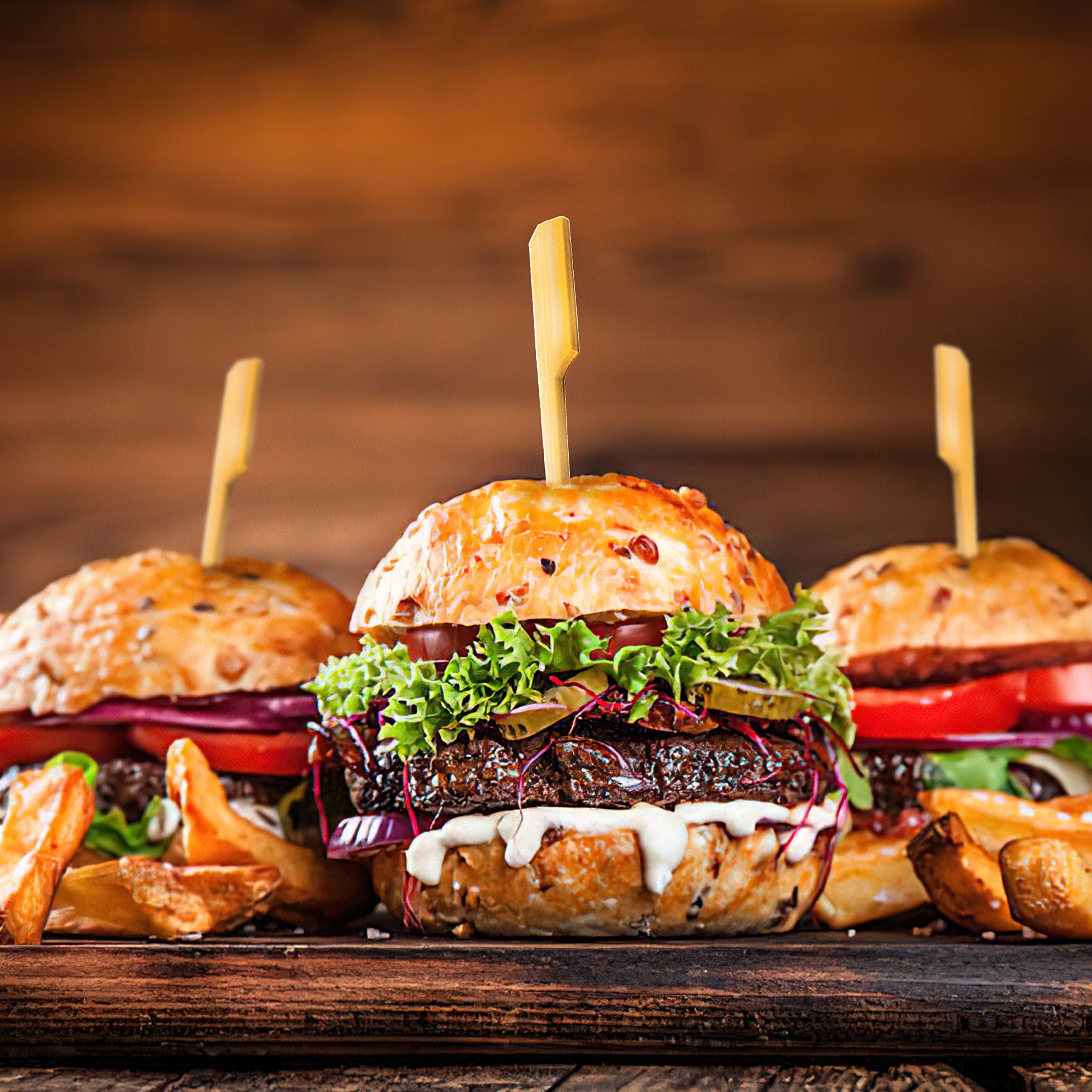 MOLFUJ cheese canapés on bamboo picks for stylish platters.