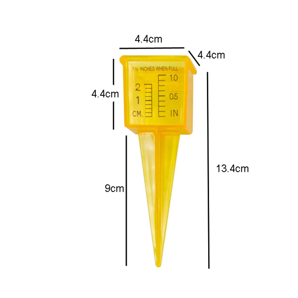 Mollensiuer outdoor rain gauge with cm and in scales supports precise watering planning.