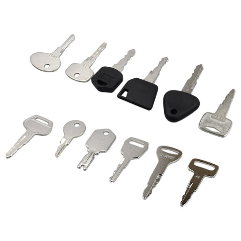 Molloparts universal forklift ignition key set packaged, convenient bulk compatibility kit.