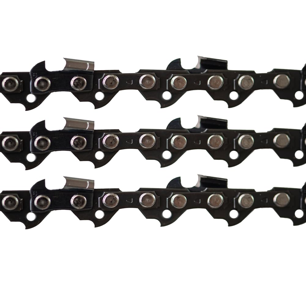 Molten chain with 3/8 inch LP pitch and 34 drive links for smooth cuts