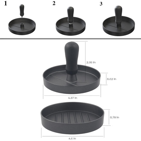 MoMoxi burger press removable handle for portable use