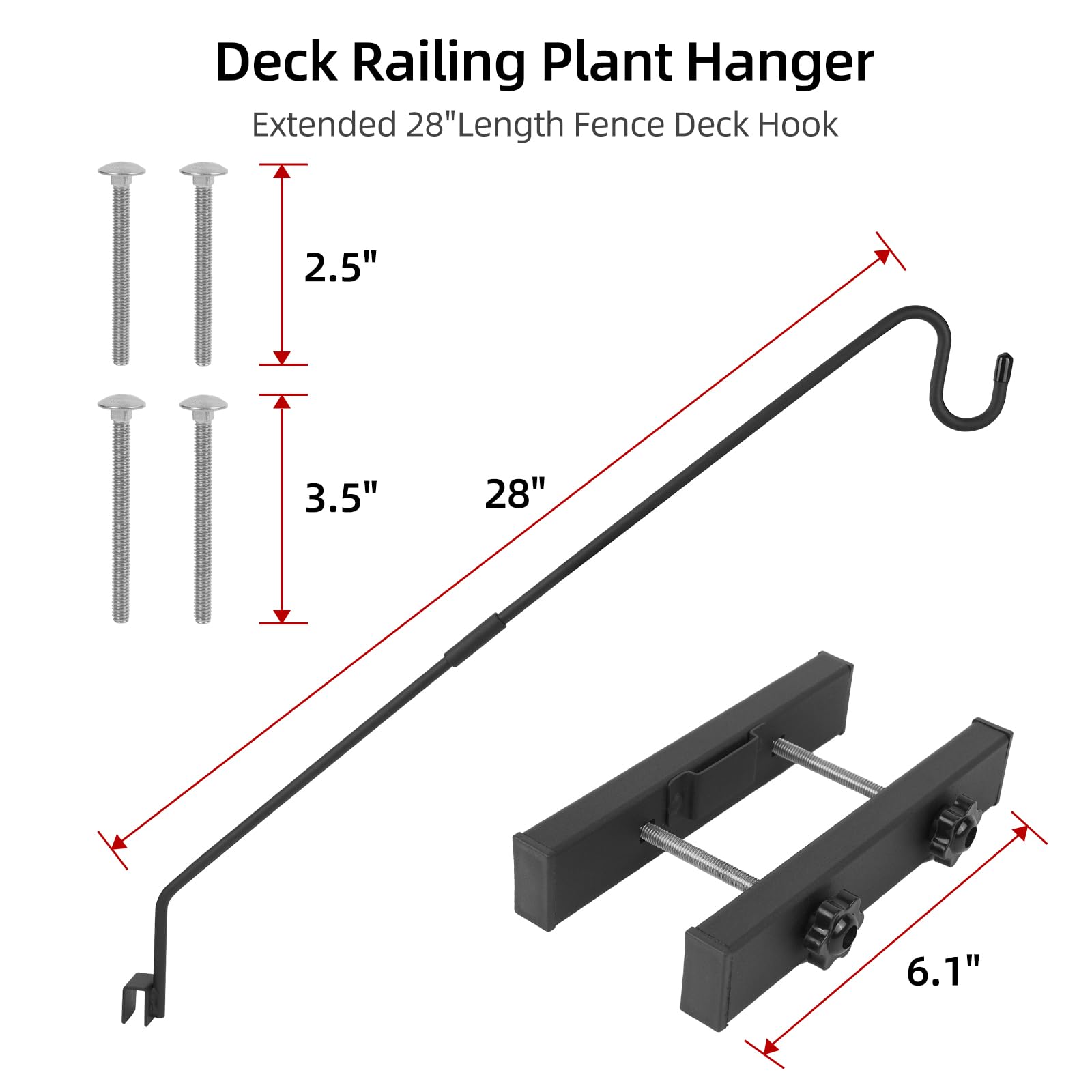 Monalife deck hook uses include bird feeders, planters, lanterns, and decorations.