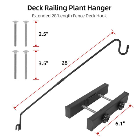 Monalife deck hook uses include bird feeders, planters, lanterns, and decorations.