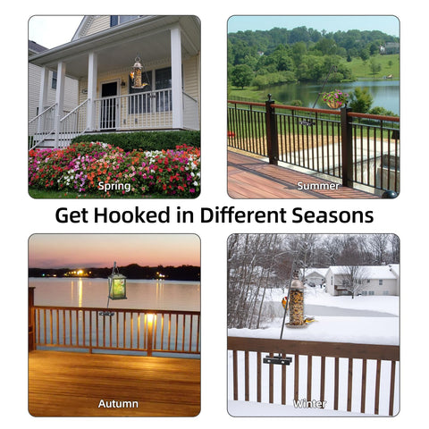 Monalife deck hook holds up to 10 lbs for lightweight items.