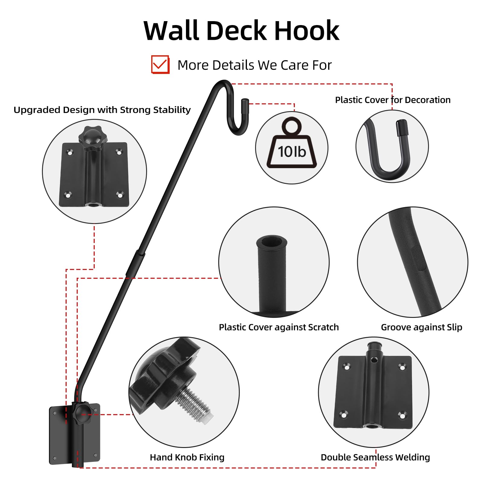 Monalife extended-arm hanger keeps feeders away from the wall edge