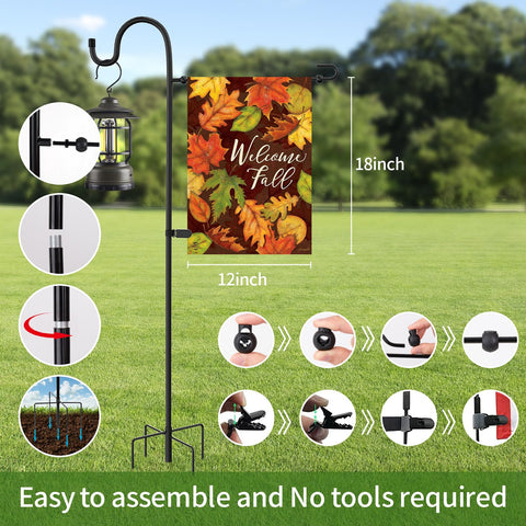 Monalife outdoor-yard-decor-flag demonstrates versatile placement for front doors and gardens.